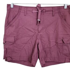 Lee Regular Fit Mid Rise Mauve Cargo Shorts Size 14
